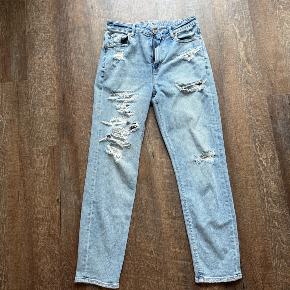 American Eagle Distressed Mom Jeans